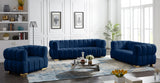 Gwen Blue Velvet Sofa from Meridian - Luna Furniture