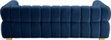 Gwen Blue Velvet Sofa from Meridian - Luna Furniture