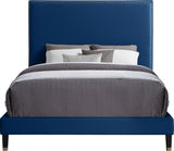 Harlie Blue Velvet Queen Bed from Meridian - Luna Furniture