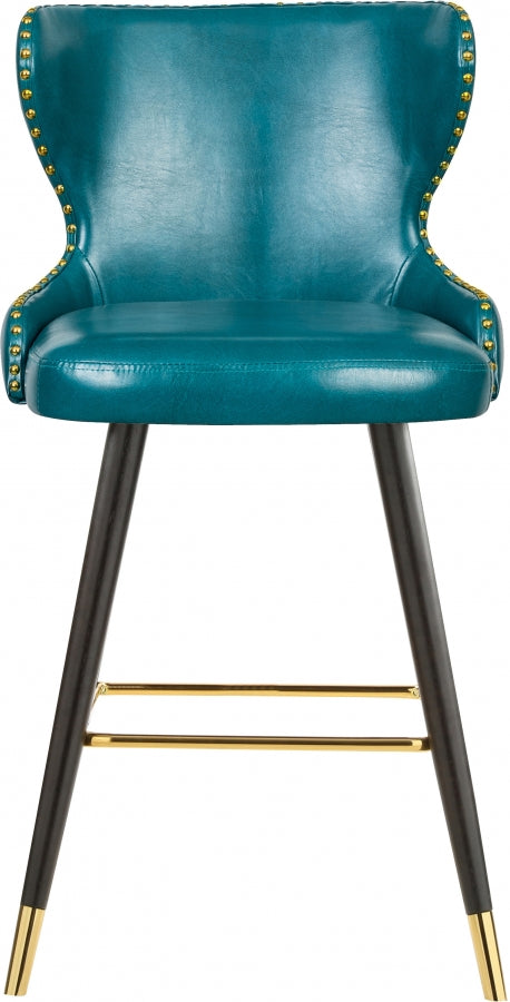 Hendrix Blue Faux Leather Bar | Counter Stool, Set of 2 from Meridian - Luna Furniture