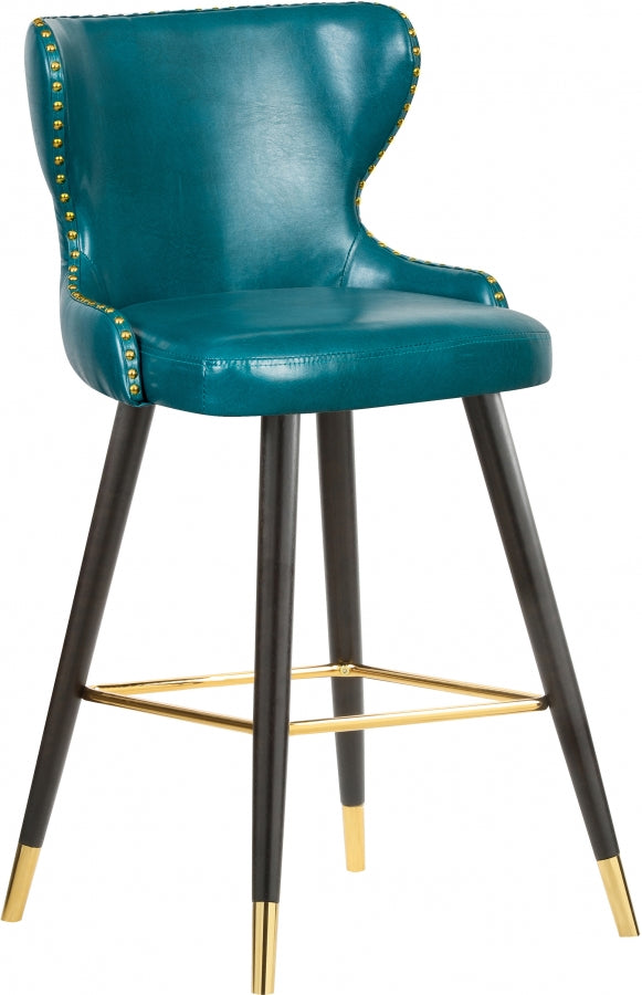 Hendrix Blue Faux Leather Bar | Counter Stool, Set of 2 from Meridian - Luna Furniture