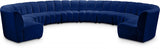 Infinity Blue Modular 10-Piece Sectional from Meridian - Luna Furniture