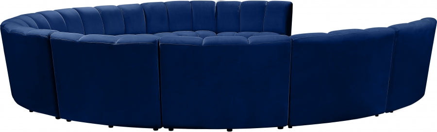 Infinity Blue Modular 10-Piece Sectional from Meridian - Luna Furniture