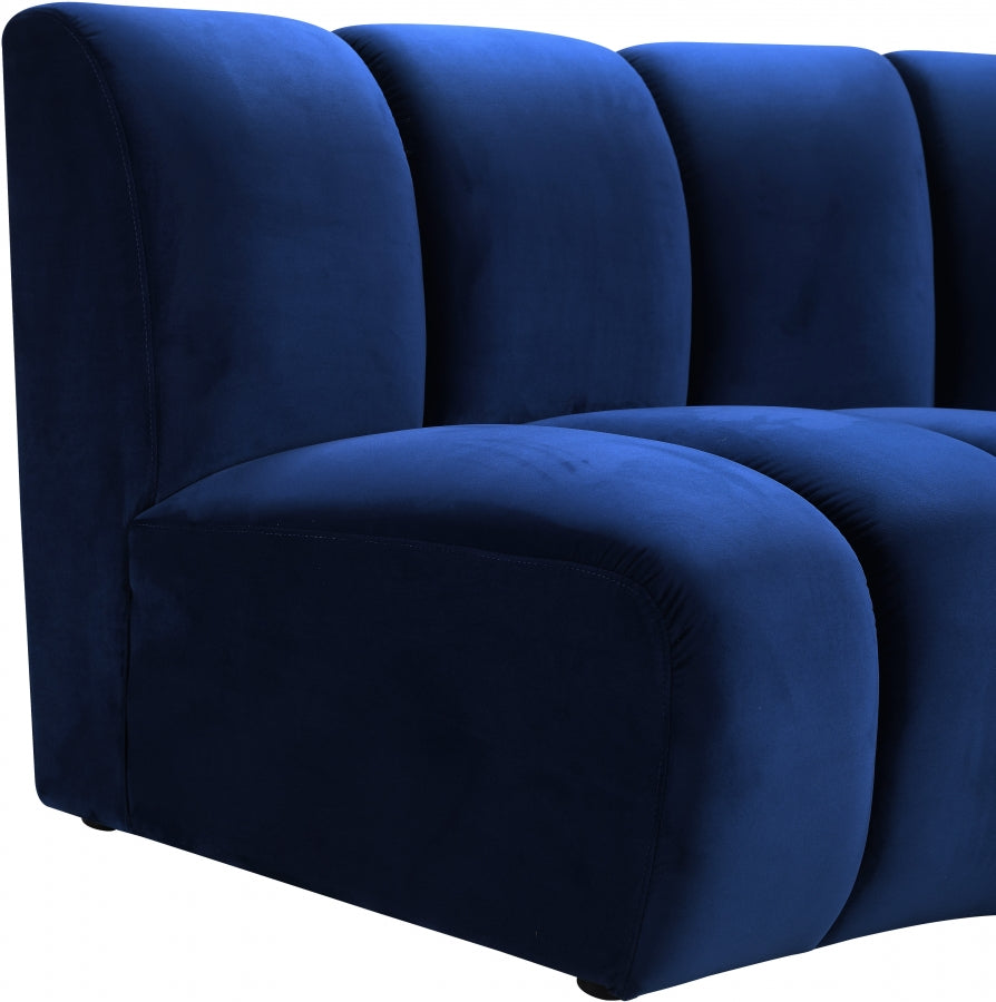 Infinity Blue Modular 10-Piece Sectional from Meridian - Luna Furniture