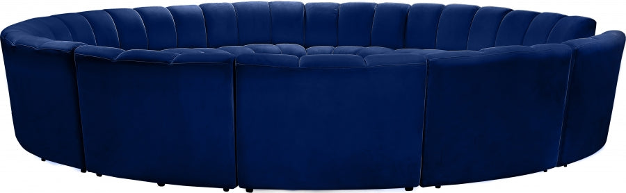 Infinity Blue Modular 12-Piece Sectional from Meridian - Luna Furniture