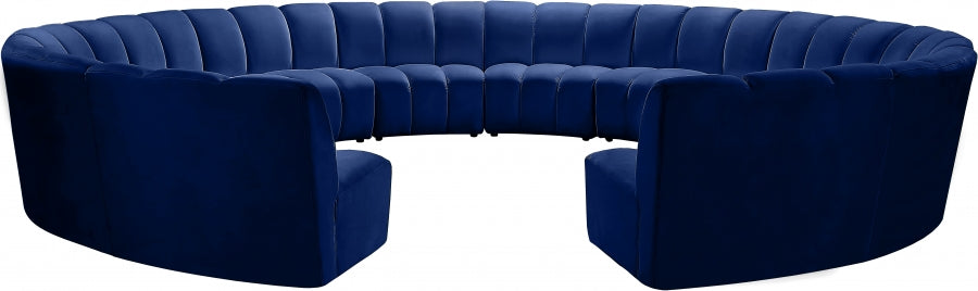 Infinity Blue Modular 12-Piece Sectional from Meridian - Luna Furniture