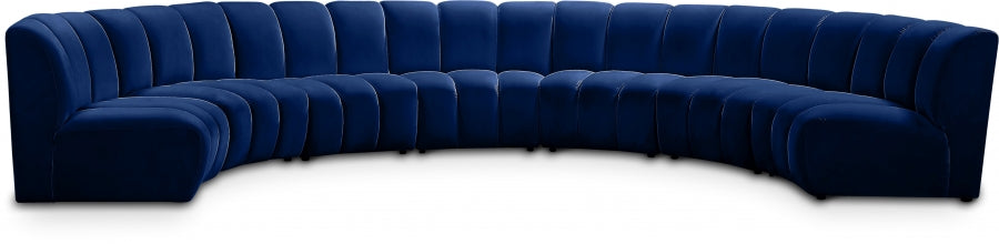 Infinity Blue Modular 7-Piece Sectional from Meridian - Luna Furniture