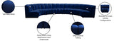 Infinity Blue Modular 7-Piece Sectional from Meridian - Luna Furniture