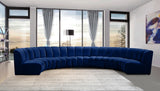 Infinity Blue Modular 7-Piece Sectional from Meridian - Luna Furniture