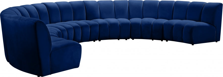 Infinity Blue Modular 7-Piece Sectional from Meridian - Luna Furniture