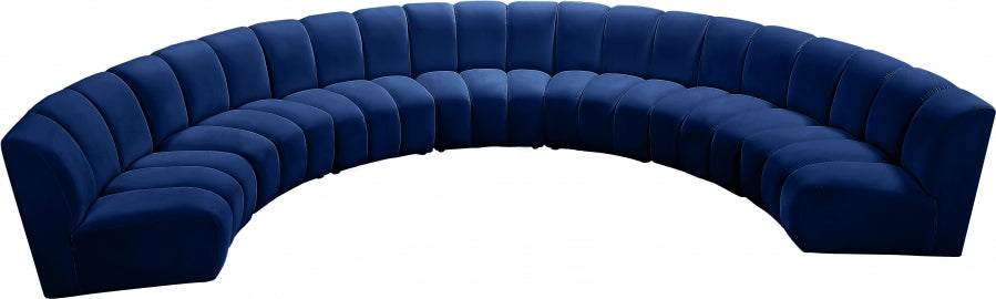 Infinity Blue Modular 7-Piece Sectional from Meridian - Luna Furniture