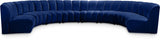 Infinity Blue Modular 8-Piece Sectional from Meridian - Luna Furniture