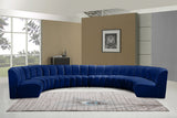 Infinity Blue Modular 8-Piece Sectional from Meridian - Luna Furniture