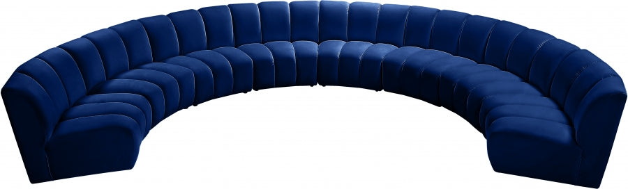 Infinity Blue Modular 8-Piece Sectional from Meridian - Luna Furniture