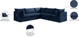 Jacob Blue Velvet Modular Sectional from Meridian - Luna Furniture