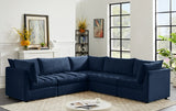 Jacob Blue Velvet Modular Sectional from Meridian - Luna Furniture