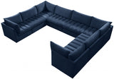 Jacob Blue Velvet Modular Sectional from Meridian - Luna Furniture