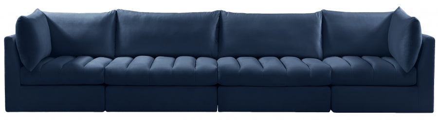 Jacob Blue Velvet Modular Sofa from Meridian - Luna Furniture