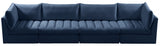 Jacob Blue Velvet Modular Sofa from Meridian - Luna Furniture