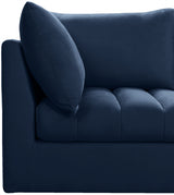 Jacob Blue Velvet Modular Sofa from Meridian - Luna Furniture