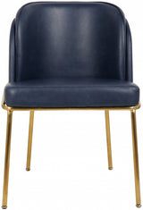 Jagger Blue Faux Leather Dining Chair from Meridian - Luna Furniture