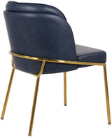 Jagger Blue Faux Leather Dining Chair from Meridian - Luna Furniture