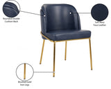 Jagger Blue Faux Leather Dining Chair from Meridian - Luna Furniture