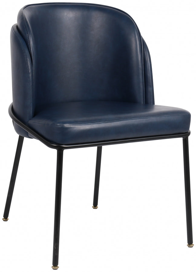 Jagger Blue Faux Leather Dining Chair, Set of 2 from Meridian - Luna Furniture