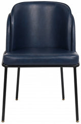 Jagger Blue Faux Leather Dining Chair, Set of 2 from Meridian - Luna Furniture