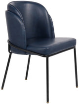 Jagger Blue Faux Leather Dining Chair, Set of 2 from Meridian - Luna Furniture