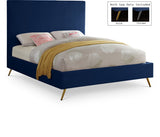 Jasmine Blue Velvet Full Bed from Meridian - Luna Furniture