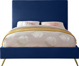 Jasmine Blue Velvet Full Bed from Meridian - Luna Furniture