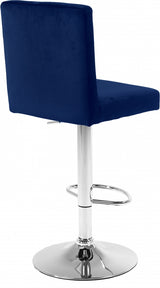 Joel Blue Velvet Adjustable Bar | Counter Stool from Meridian - Luna Furniture