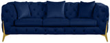 Kingdom Blue Velvet Sofa from Meridian - Luna Furniture