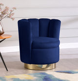 Lily Blue Velvet Accent Chair from Meridian - Luna Furniture