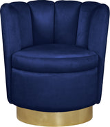 Lily Blue Velvet Accent Chair from Meridian - Luna Furniture