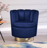 Lily Blue Velvet Accent Chair from Meridian - Luna Furniture