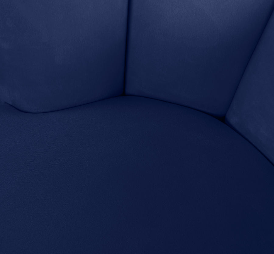 Lily Blue Velvet Accent Chair from Meridian - Luna Furniture