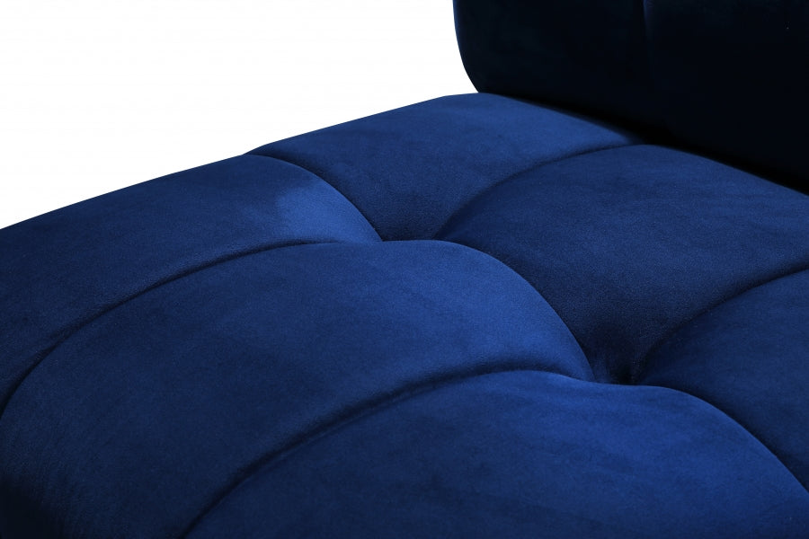 Limitless Blue Modular Velvet 13pc. Sectional from Meridian - Luna Furniture