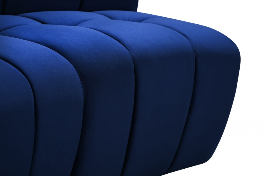 Limitless Blue Modular Velvet 13pc. Sectional from Meridian - Luna Furniture