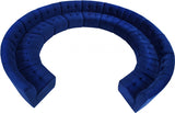 Limitless Blue Modular Velvet 13pc. Sectional from Meridian - Luna Furniture