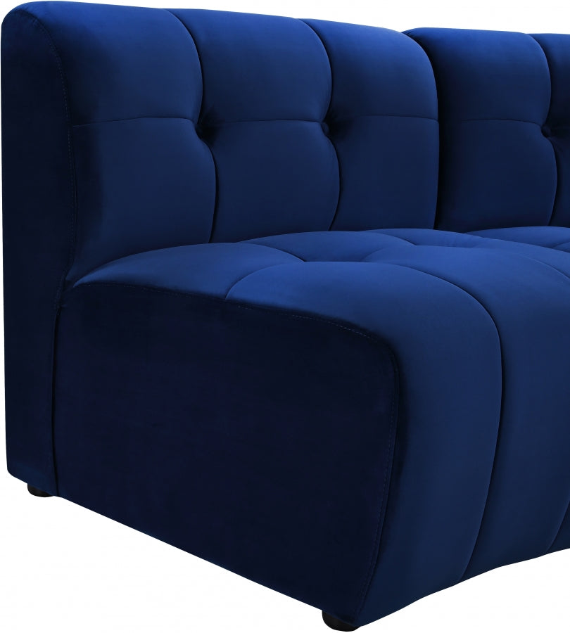 Limitless Blue Modular Velvet 9pc. Sectional from Meridian - Luna Furniture