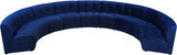 Limitless Blue Modular Velvet 9pc. Sectional from Meridian - Luna Furniture