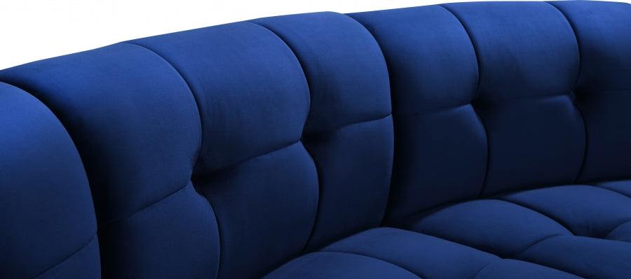 Limitless Blue Modular Velvet 9pc. Sectional from Meridian - Luna Furniture