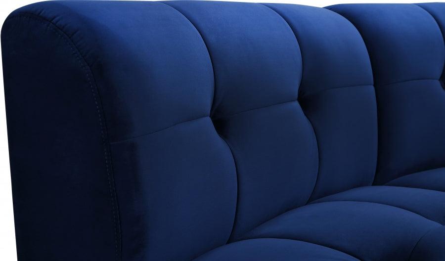 Limitless Blue Modular Velvet 9pc. Sectional from Meridian - Luna Furniture