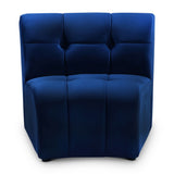 Limitless Blue Modular Velvet Chair from Meridian - Luna Furniture