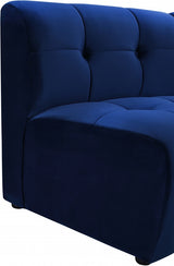 Limitless Blue Modular Velvet Chair from Meridian - Luna Furniture