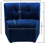 Limitless Blue Modular Velvet Chair from Meridian - Luna Furniture