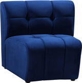 Limitless Blue Modular Velvet Chair from Meridian - Luna Furniture