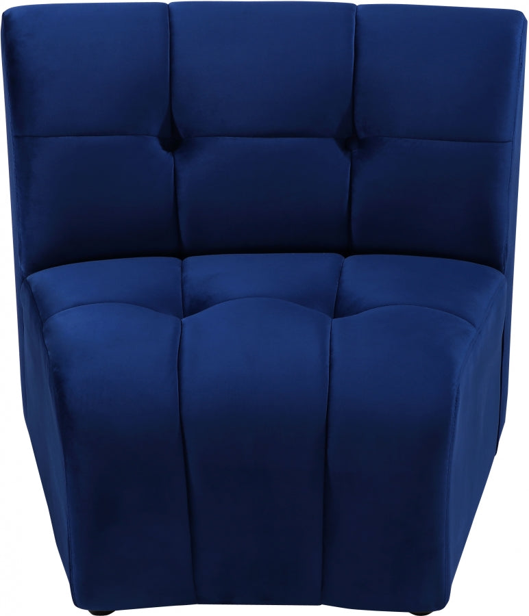 Limitless Blue Modular Velvet Chair from Meridian - Luna Furniture